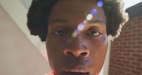 Exhausted African American Man After Intense Workout