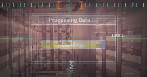 Futuristic Digital Data Processing Interface Overlay - Download Free Stock Images Pikwizard.com