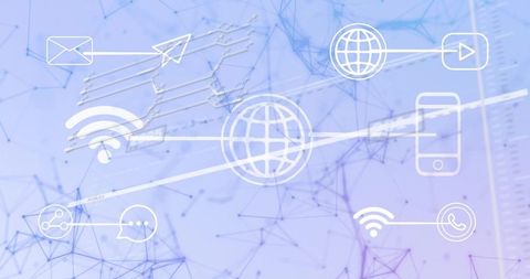 Global Connectivity and Digital Communication Concept Background