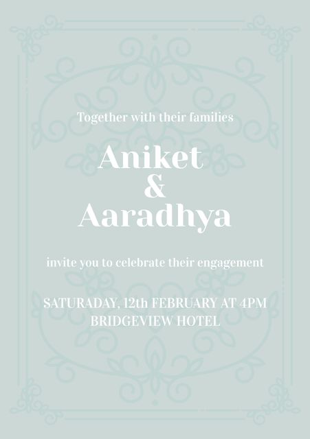 Elegant Wedding Engagement Invitation With Soft Hues And Swirls - Download Free Stock Videos Pikwizard.com