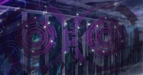Futuristic Digital Interface with Servers and Data Art - Download Free Stock Images Pikwizard.com