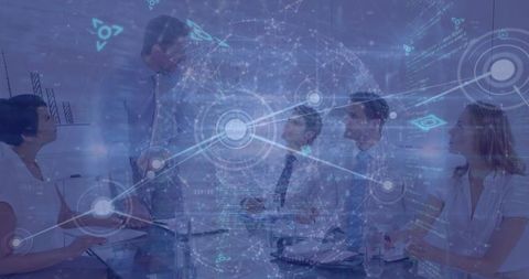 Global connectivity in corporate team meeting