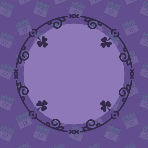 St. Patrick's Day Clover Frame on Transparent Purple Background - Download Free Stock Videos Pikwizard.com