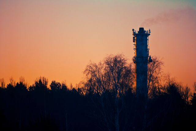 Chimney Sunset - Download Free Stock Photos Pikwizard.com