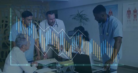 Medical Team Collaborating with VR Technology in Modern Clinic Setting