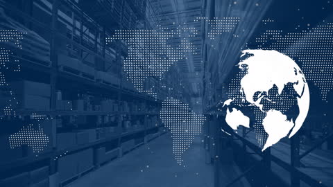 Global Business Innovation in Modern Warehouse Concept