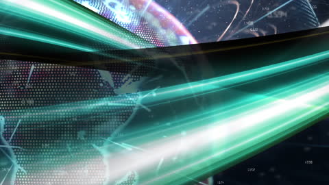 Dynamic Light Trails with Spinning Globe Connectivity Theme