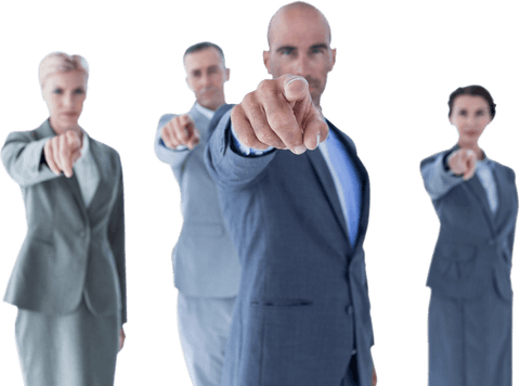 Transparent Business Team Pointing Collaboratively - Download Free Stock Videos Pikwizard.com