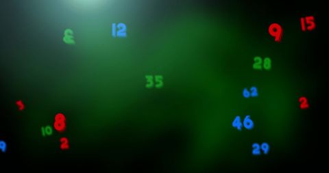 multicolored floating numbers on dark background - Download Free Stock Images Pikwizard.com