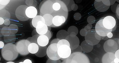 Abstract Digital Bokeh with Mystical Blue Lights