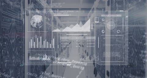 Enterprise data management with advanced technology representation. Showcase the synergy between digital transformation and data infrastructure, highlighting seamless data processing and innovative technologies. Suitable for content related to cloud computing, data science objectives, tech innovations, or futuristic systems presentations.