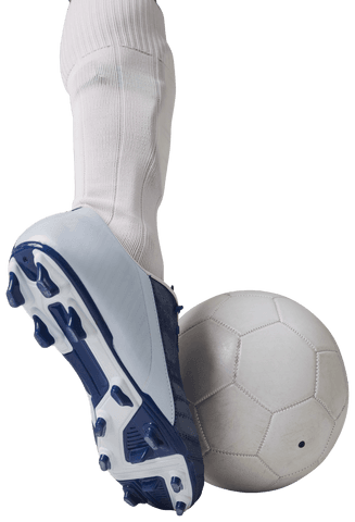 Close Up Soccer Kick with Transparent Background for Versatile Use