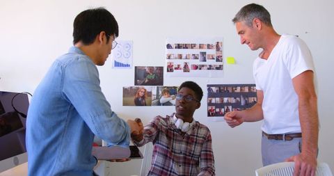 Diverse Team Collaboration in Creative Modern Office