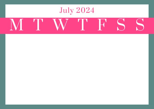 Clean Minimalist July 2024 Calendar Template for Scheduling - Download Free Stock Videos Pikwizard.com
