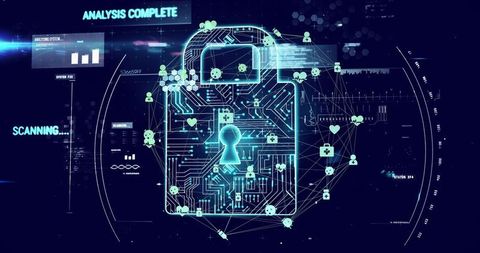 Futuristic Digital Lock Representing Cybersecurity and Data Encryption - Download Free Stock Images Pikwizard.com