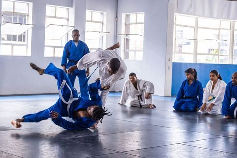Judo academy training with expert instructors