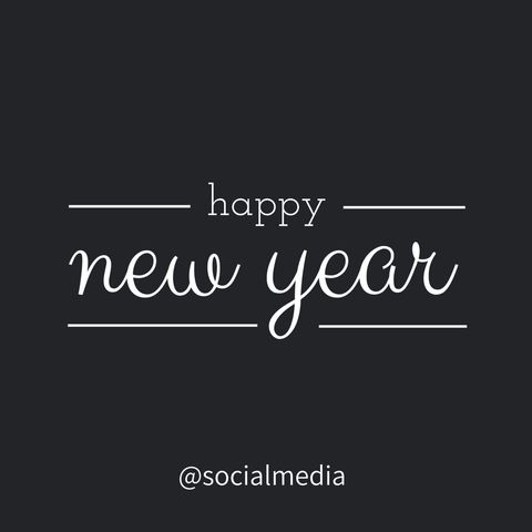 Minimalist Happy New Year Greeting with Elegant Typography - Download Free Stock Templates Pikwizard.com