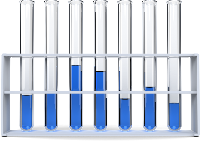 Transparent Test Tubes with Blue Solution in Rack on White Background - Download Free Stock Videos Pikwizard.com