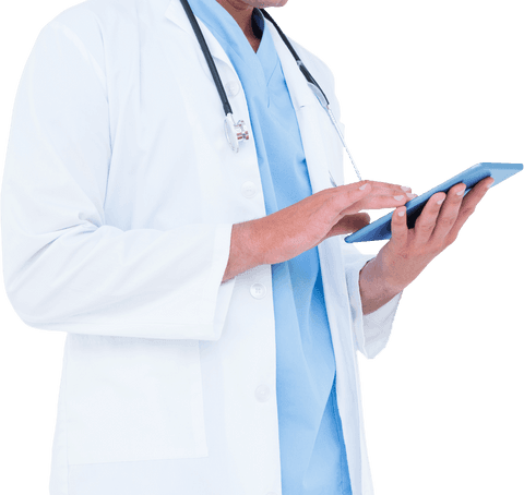 Transparent View of Doctor Using Digital Tablet for Patient Care - Download Free Stock Videos Pikwizard.com