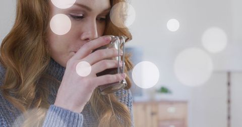 Peaceful Morning with Coffee in Cozy Home Setting