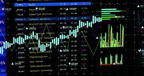 Dynamic Financial Data Analysis Interface Display - Download Free Stock Images Pikwizard.com