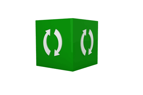 green cube with rotating arrows on transparent background - Download Free Stock Videos Pikwizard.com