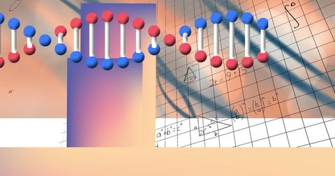 Abstract DNA and Mathematical Concepts in Digital Design - Download Free Stock Images Pikwizard.com