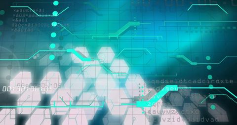 Digital Data Processing on Futuristic Circuit Background - Download Free Stock Images Pikwizard.com