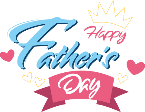 Happy Father's Day Celebration Text with Hearts on Transparent Background - Download Free Stock Videos Pikwizard.com