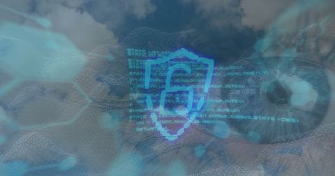 Digital Security Concept with Eye and Data Protection - Download Free Stock Images Pikwizard.com