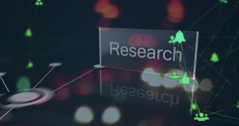 Digital Data Processing with Network Connections Dark Background