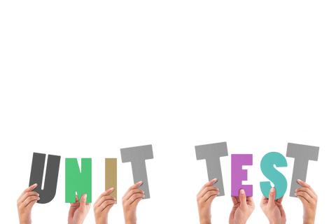 human hands holding unit test letters on transparent background - Download Free Stock Videos Pikwizard.com
