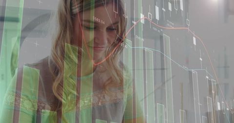 Digital Entrepreneur Analyzing Data With Smartphone Overlay