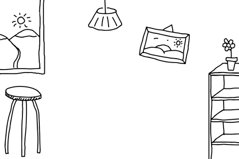 Transparent Modern Home Office with Whimsical Elegance