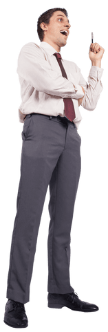 excited businessman expressing virtual idea on transparent background - Download Free Stock Videos Pikwizard.com