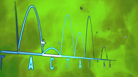 Animated Financial Data Graph on Green Digital Background