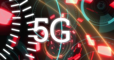 Futuristic 5G Network Digital Interface Concept - Download Free Stock Images Pikwizard.com