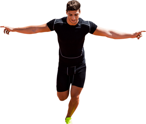 Energetic Latino Athlete Celebrating Victory Transparent Background - Download Free Stock Videos Pikwizard.com