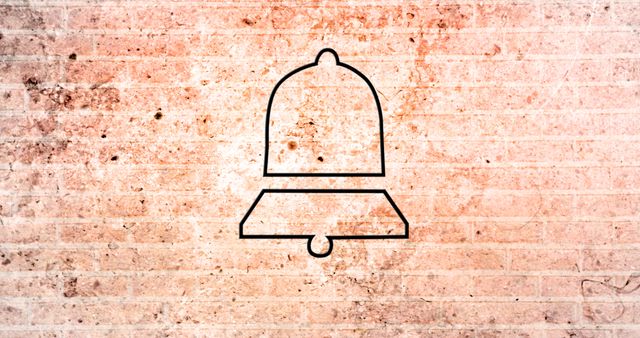 Glowing Neon Bell Icon on Grunge Brick Wall - Download Free Stock Images Pikwizard.com