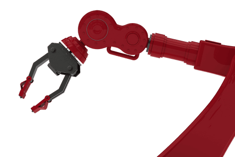 transparent red robotic claw on white background - Download Free Stock Videos Pikwizard.com