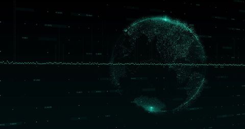 Global Economy Data Visualization with Floating Blue Dots and Graphs - Download Free Stock Images Pikwizard.com