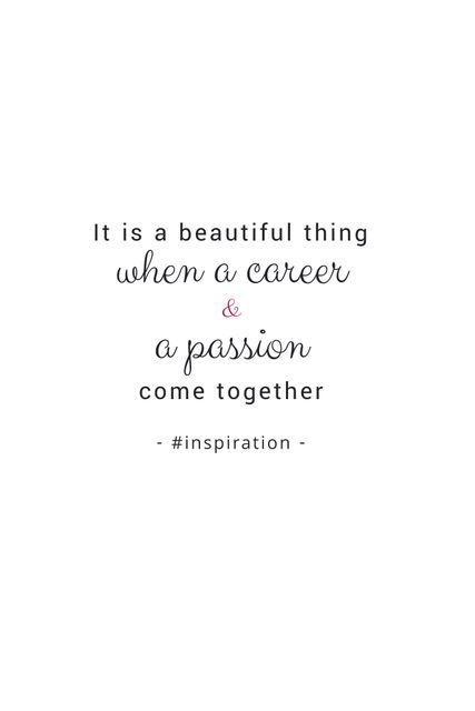 Quote About Career and Passion on White Background - Download Free Stock Templates Pikwizard.com