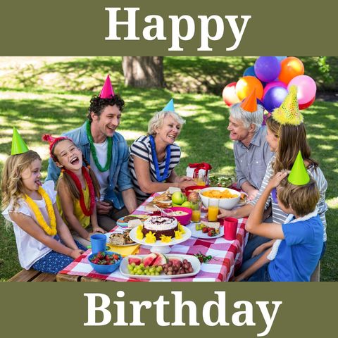 multigenerational family celebrating outdoor birthday - Download Free Stock Templates Pikwizard.com
