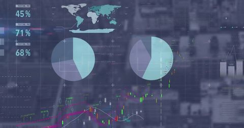 Futuristic Digital Interface with Data Analytics Display - Download Free Stock Images Pikwizard.com