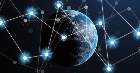 Global Digital Network Connecting the Planet - Download Free Stock Images Pikwizard.com