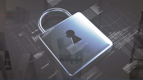 Digital Padlock Symbolizing Cybersecurity in Modern Business