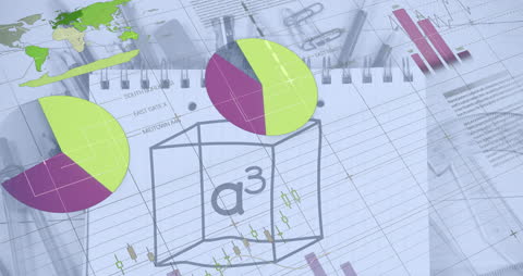 Overlay of Financial Data and Mathematical Formulas