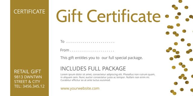 Elegant Gift Certificate Template for Exclusive Rewards - Download Free Stock Templates Pikwizard.com