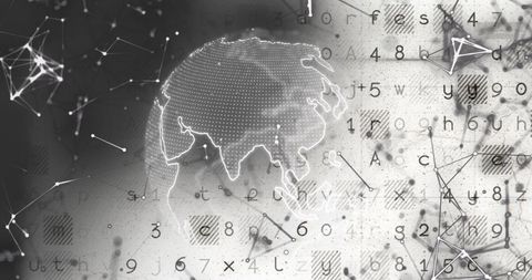 Global Digital Connections with Network Nodes and Data Script - Download Free Stock Images Pikwizard.com