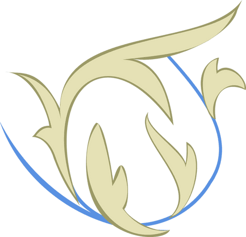Elegant botanical emblem on transparent background featuring leaves